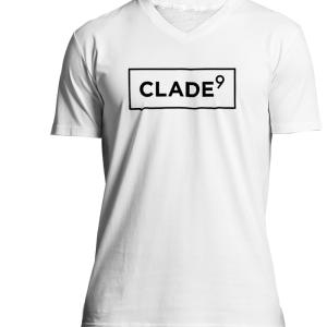 V-NECK CLADE9 LOGO WHITE